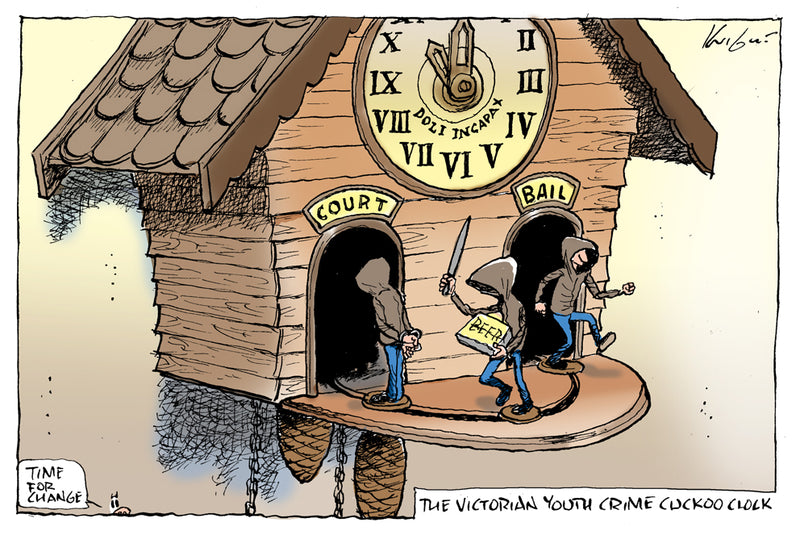 Youth Justice Cuckoo Clock | Australian Political Cartoon – Knight Cartoons