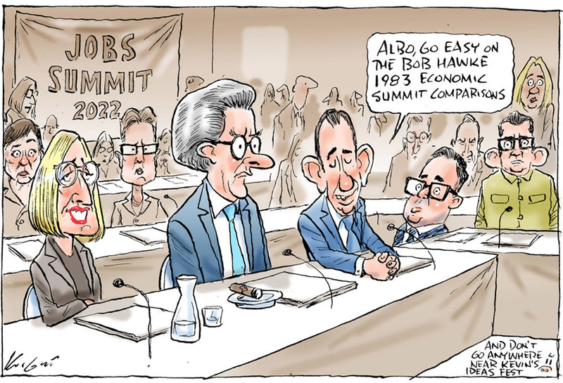 Anthony Albanese Jobs Summit Australian Political Cartoon Knight anthony-albanese-jobs-summit-australian-political-cartoon-knight