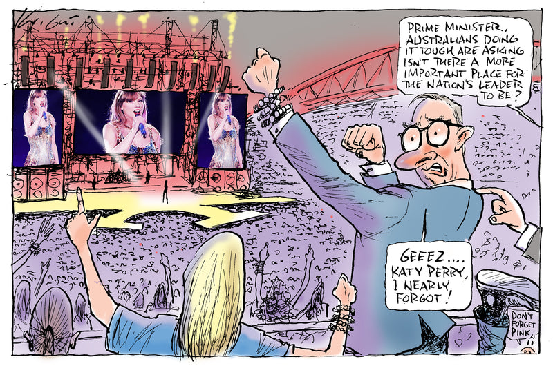 Albo's concert weekend | Australian Political Cartoon