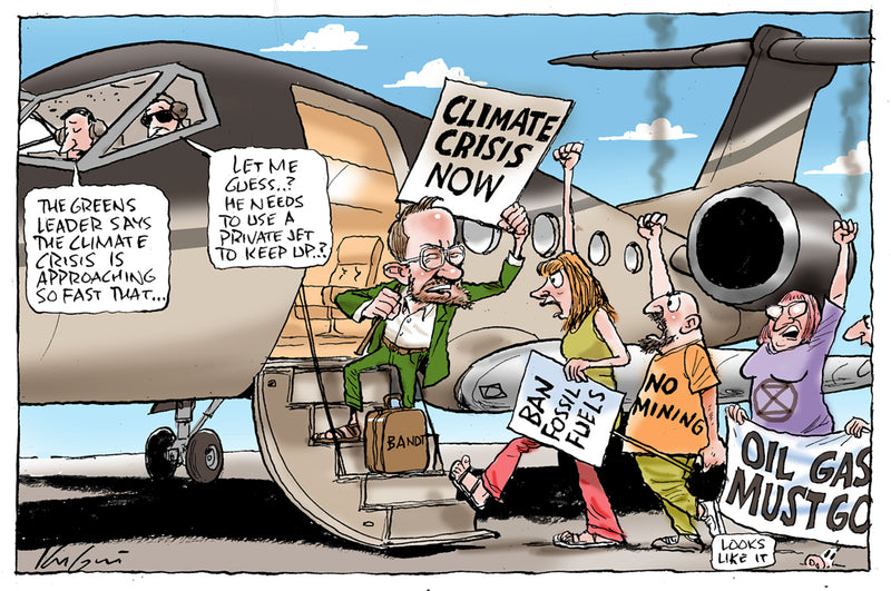 Adam Bandt's et charters | Australian Political Cartoon