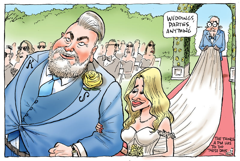 Albo at Kyle's wedding | Australian Political Cartoon