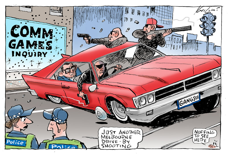 Another drive-by shooting | Australian Political Cartoon