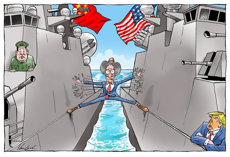 Balancing act | Australian Political Cartoon – Knight Cartoons