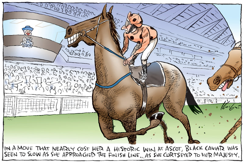 Black Caviar at Ascot | Sports Cartoon