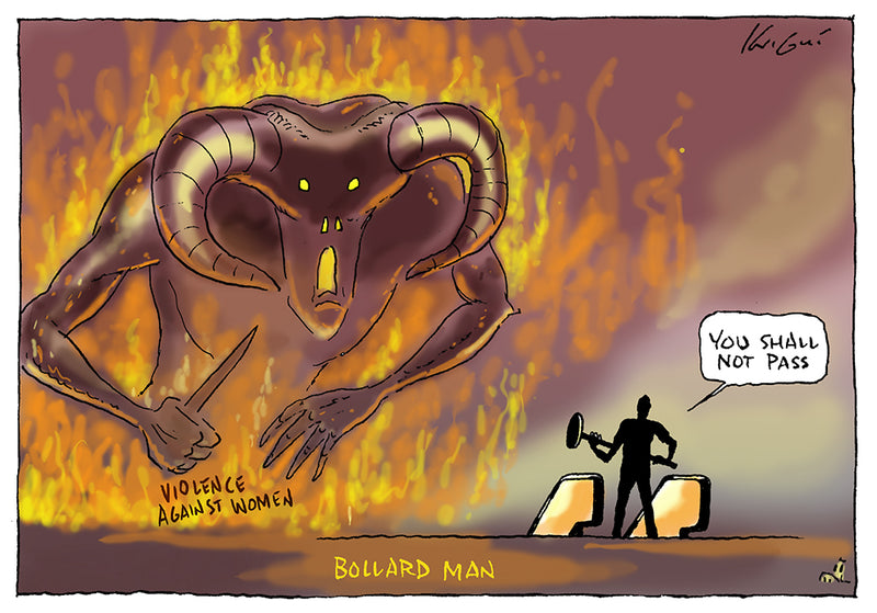 Bollard Man | Major Event Cartoon