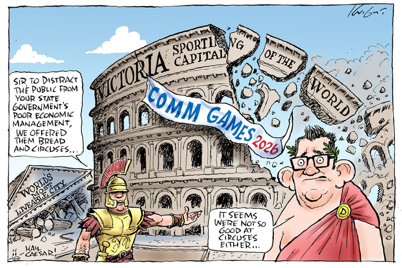 Bread and Circuses | Australian Political Cartoon