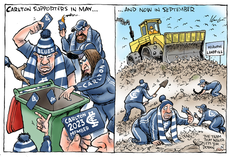 Carlton supporters | Sports Cartoon