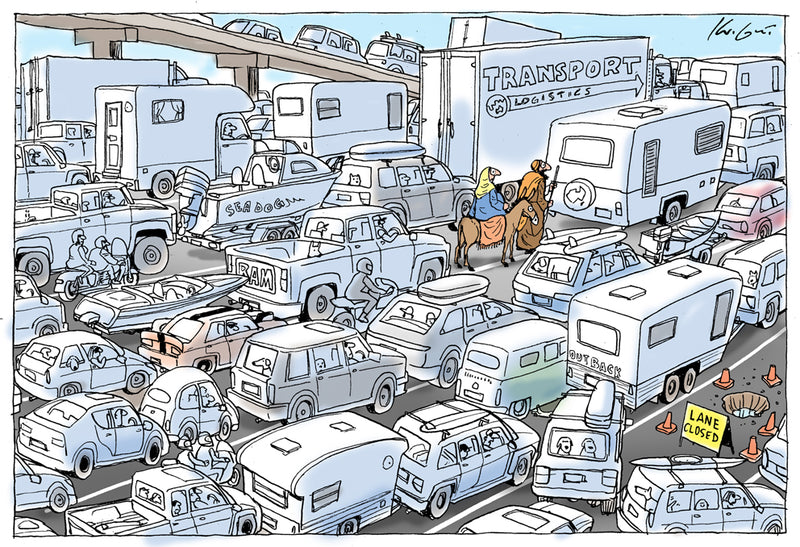 Christmas Traffic | Major Event Cartoon