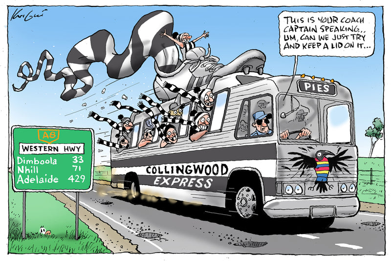 Collingwood express | Sports Cartoon