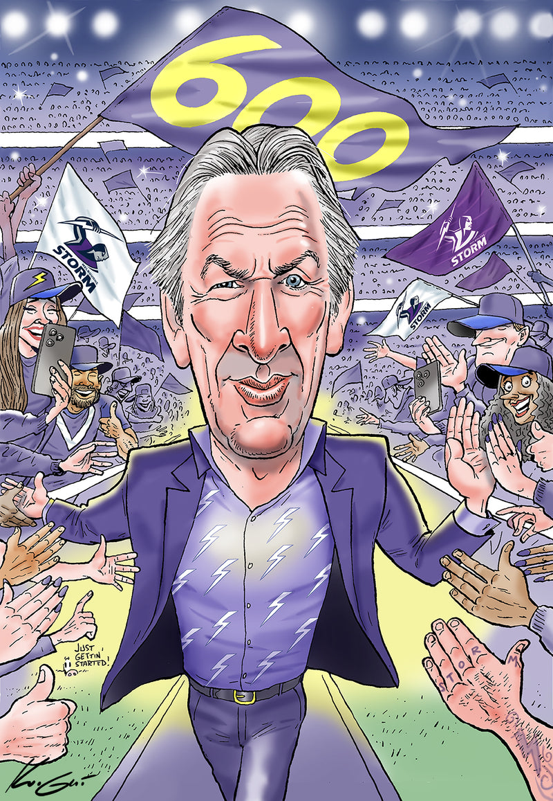Craig Bellamy 600 Games Poster | Sports Cartoon