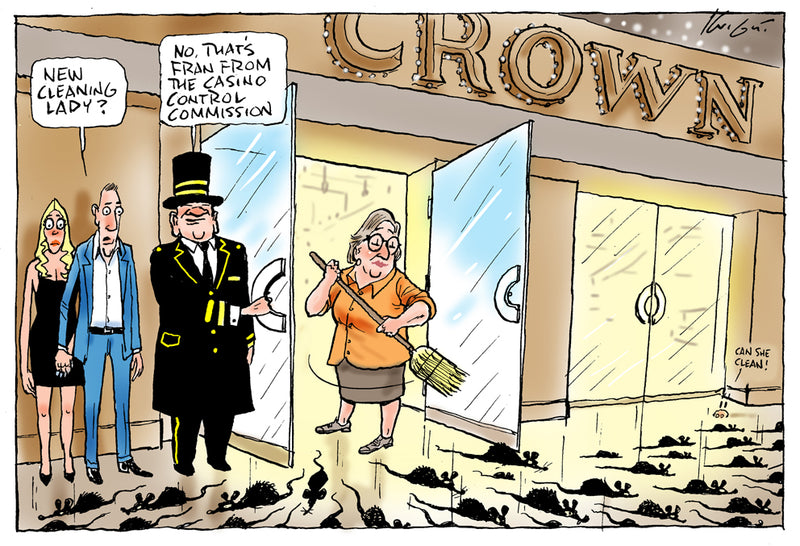 Crown Casino cleaned up | Australian Political Cartoon