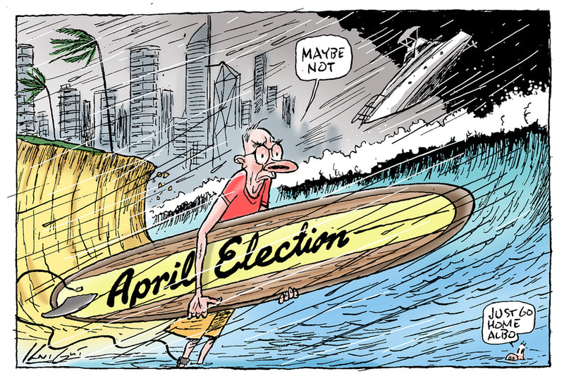 Cyclone Albert strikes | Australian Political Cartoon – Knight Cartoons