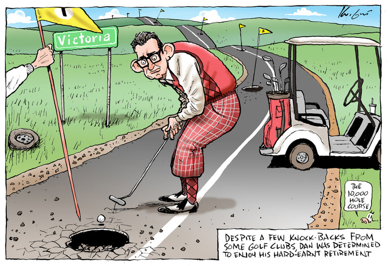 Dan Andrew's retirement | Australian Political Cartoon