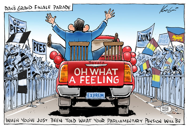 Dan's Grand Finale Parade | Australian Political Cartoon