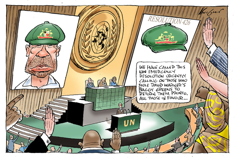 David Warner's Baggy Greens | Sports Cartoon