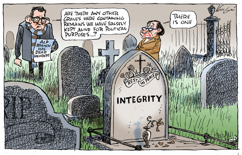 Deceased Labor party members | Australian Political Cartoon