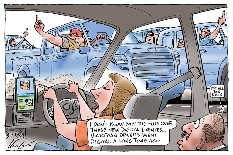 Digital Driver's Licence | Major Event Cartoon