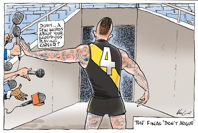 Dustin Martin retires | Sports Cartoon