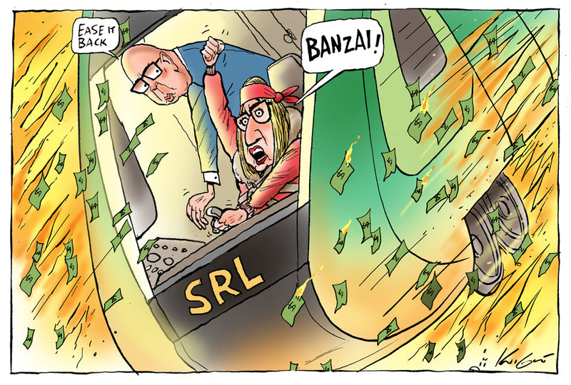 Dutton to halt SRL | Australian Political Cartoon