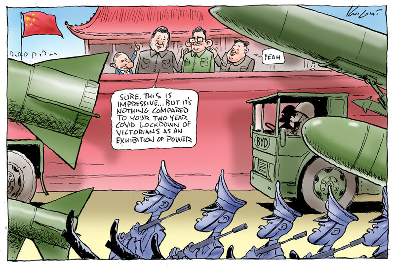 Exhibition of power | Australian Political Cartoon