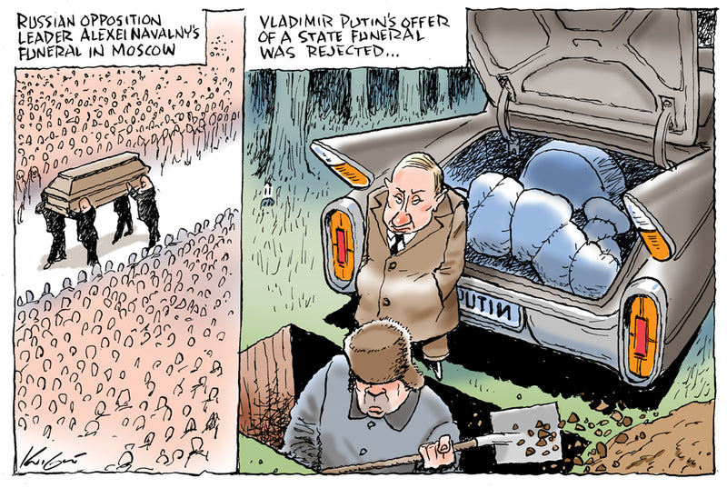 Funeral of Navalny | International Political Cartoon