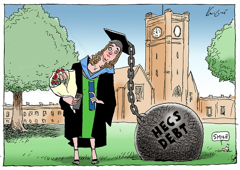 HECS debt | Major Event Cartoon