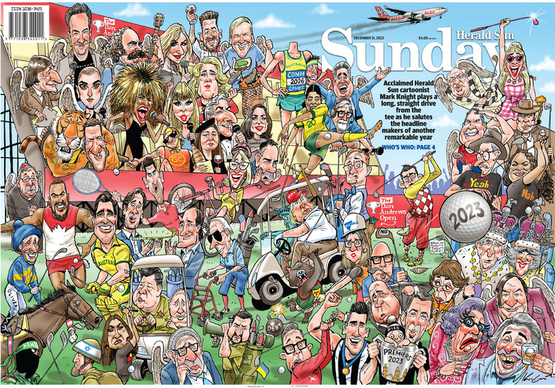 2023 Herald Sun NYE Frontpage (Print Edition - writing) | Frontpage Covers