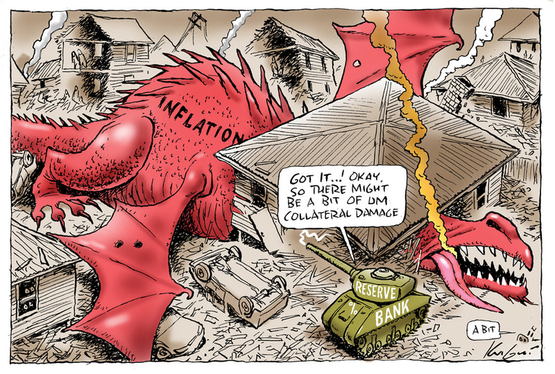 Inflation Dragon Down | Australian Political Cartoon