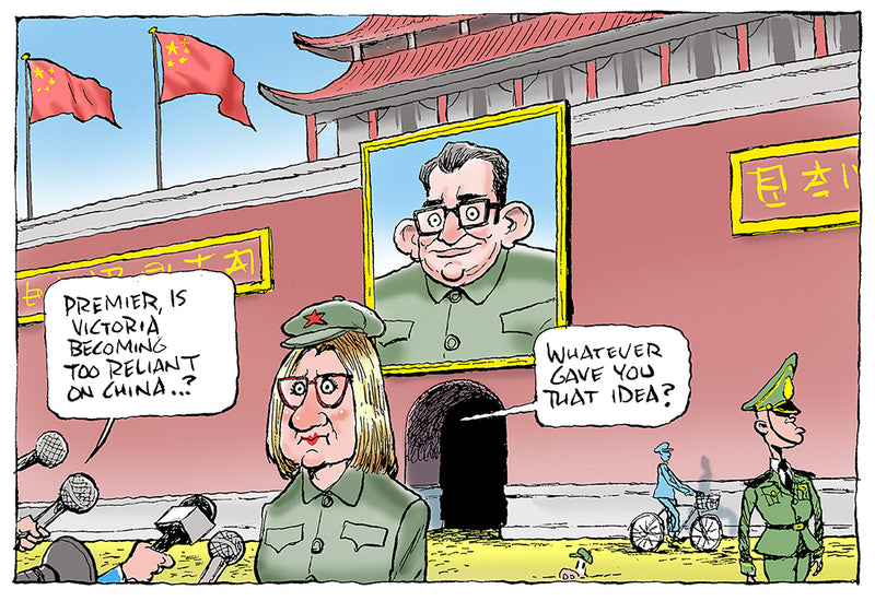 Jacinta in China | Australian Political Cartoon