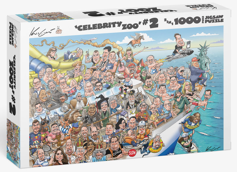 Mark Knight 'Celebrity Zoo #2' 1000 Piece Jigsaw Puzzle