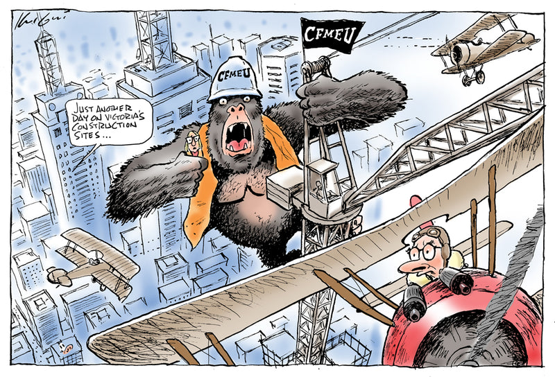 King Kong of construction | Australian Political Cartoon