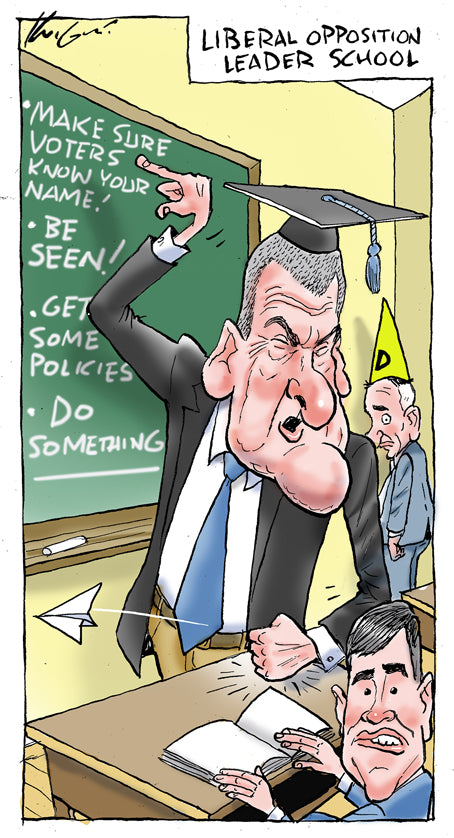 Lib opposition leader school | Australian Political Cartoon