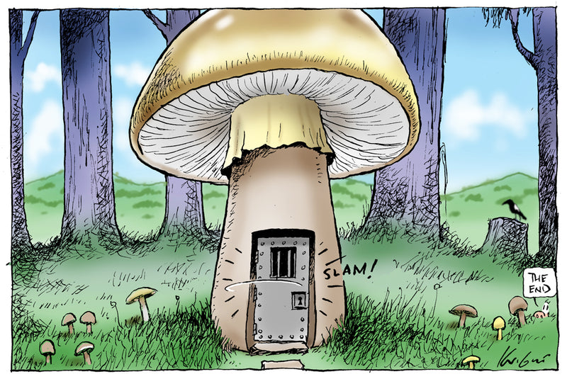 Mushroom murderer sentenced | Major Event Cartoon