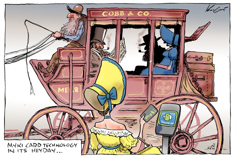 Myki's card technology | Australian Political Cartoon