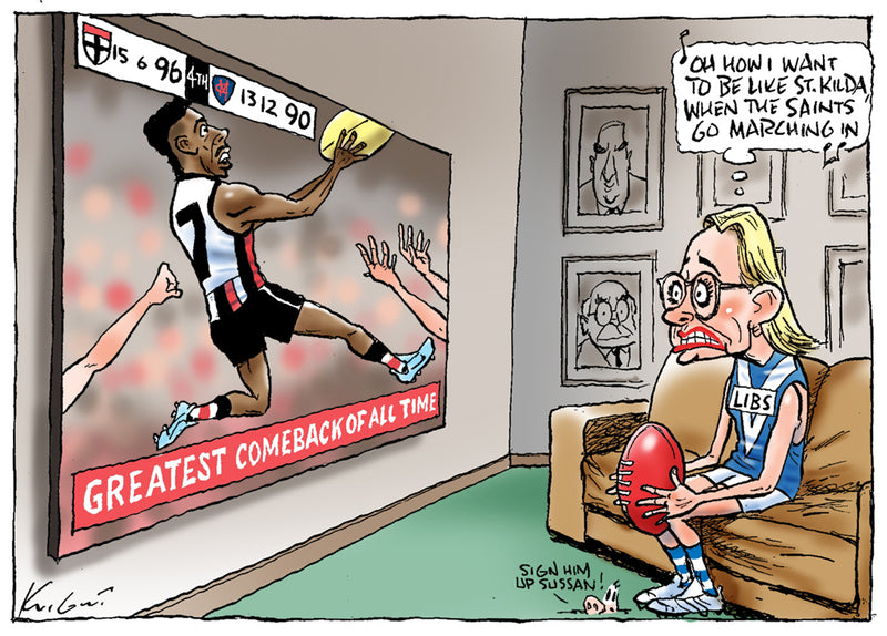 Oh how I want to be St Kilda | Sports Cartoon