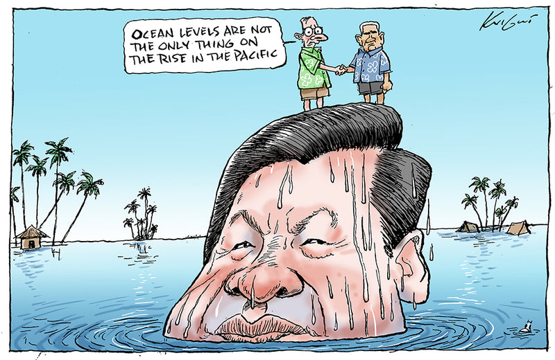 On the rise in the Pacific | International Political Cartoon