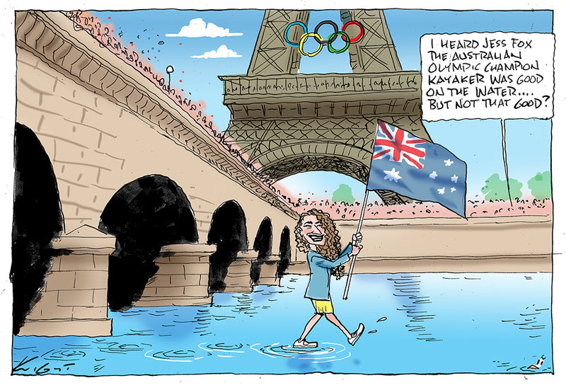 Our Flag Bearer Jess Fox | Sports Cartoon