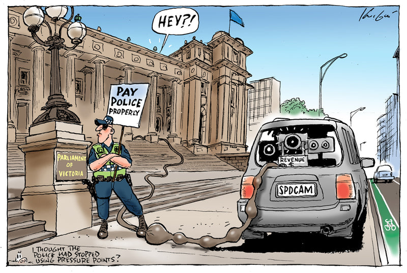 Police pay campaign | Australian Political Cartoon