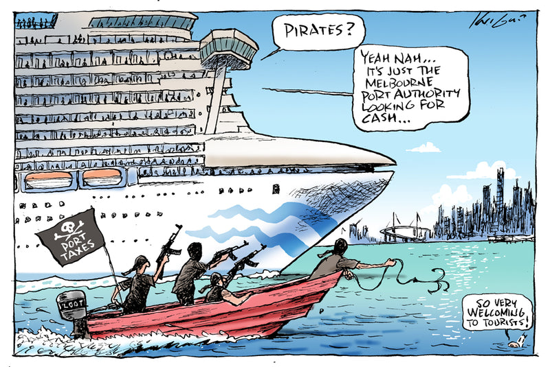 Port of Melbourne tax rise | Australian Political Cartoon