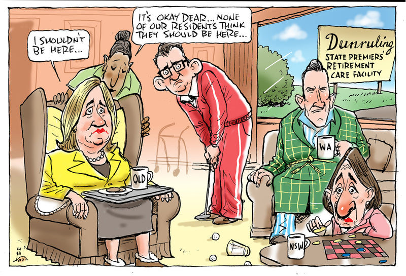 Premiers' Retirement Facility | Australian Political Cartoon