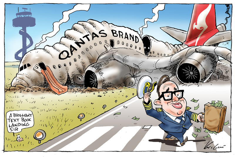 Qantas boss Alan Joyce leaves  | Australian Political Cartoon