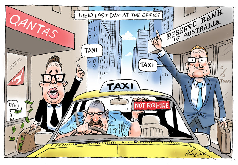 Qantas and RBA bosses depart | Australian Political Cartoon