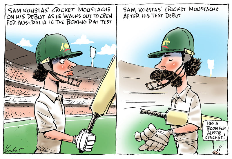 Sam Konstas' test debut | Sports Cartoon