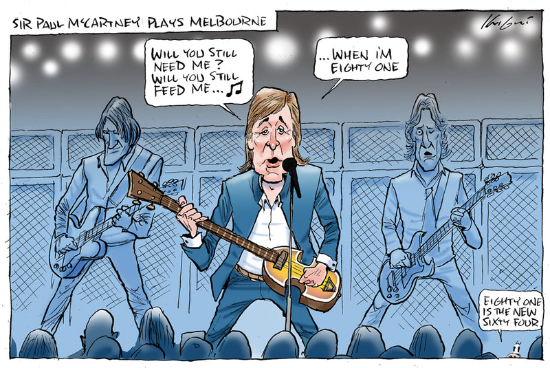 Sir Paul McCartney plays Melbourne | Celebrity Cartoon