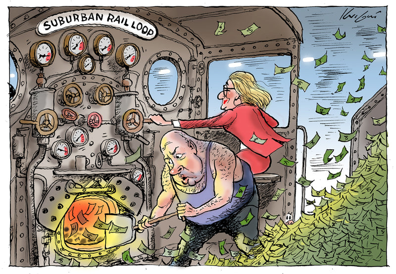 Suburban Rail Loop full steam ahead | Australian Political Cartoon