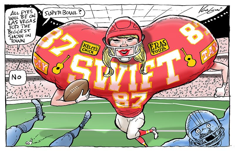 Tay Tay dominates Super Bowl 58 | Major Event Cartoon