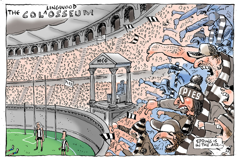 The Collingwood colosseum | Sports Cartoon