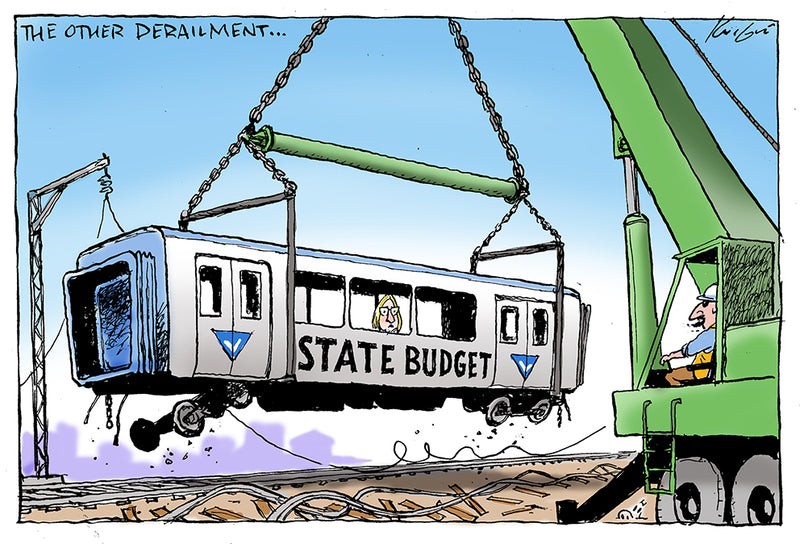 The Derailment | Australian Political Cartoon