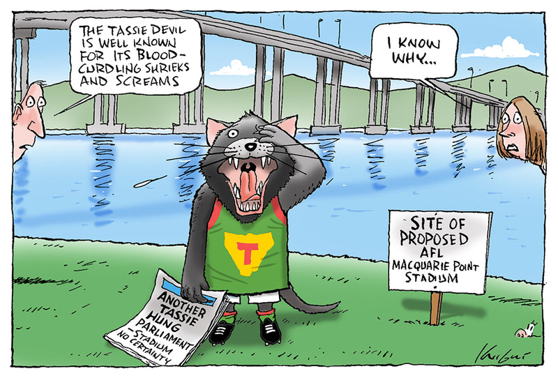 The scream of the Tassie Devil | Sports Cartoon