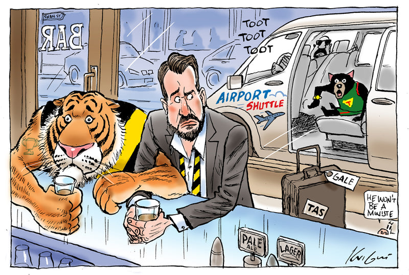 Tiger's CEO Brendan Gale leaves | Sports Cartoon